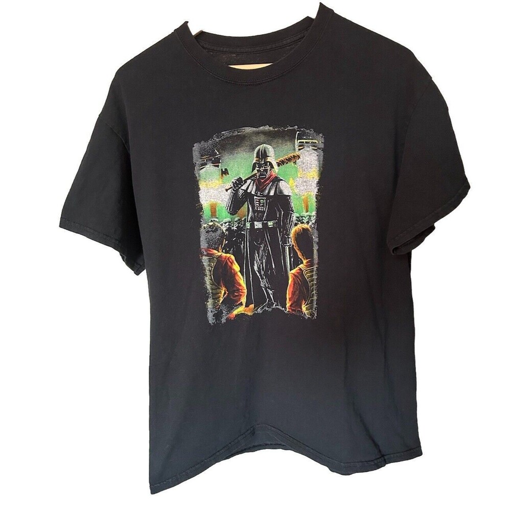 Darth Vader Men's Large Negan Walking Dead Star Wars Crossover Black T-shirt